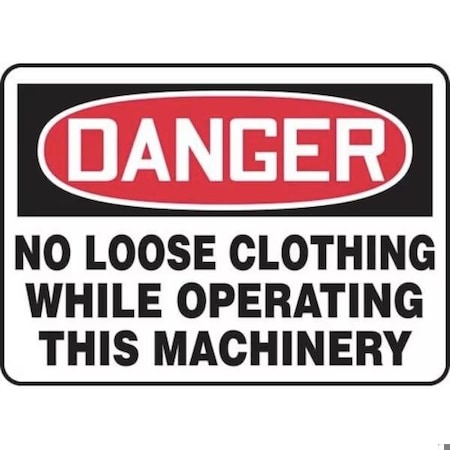 Accuform OSHA DANGER SAFETY SIGN  NO LOOSE MEQM145XP MEQM145XP